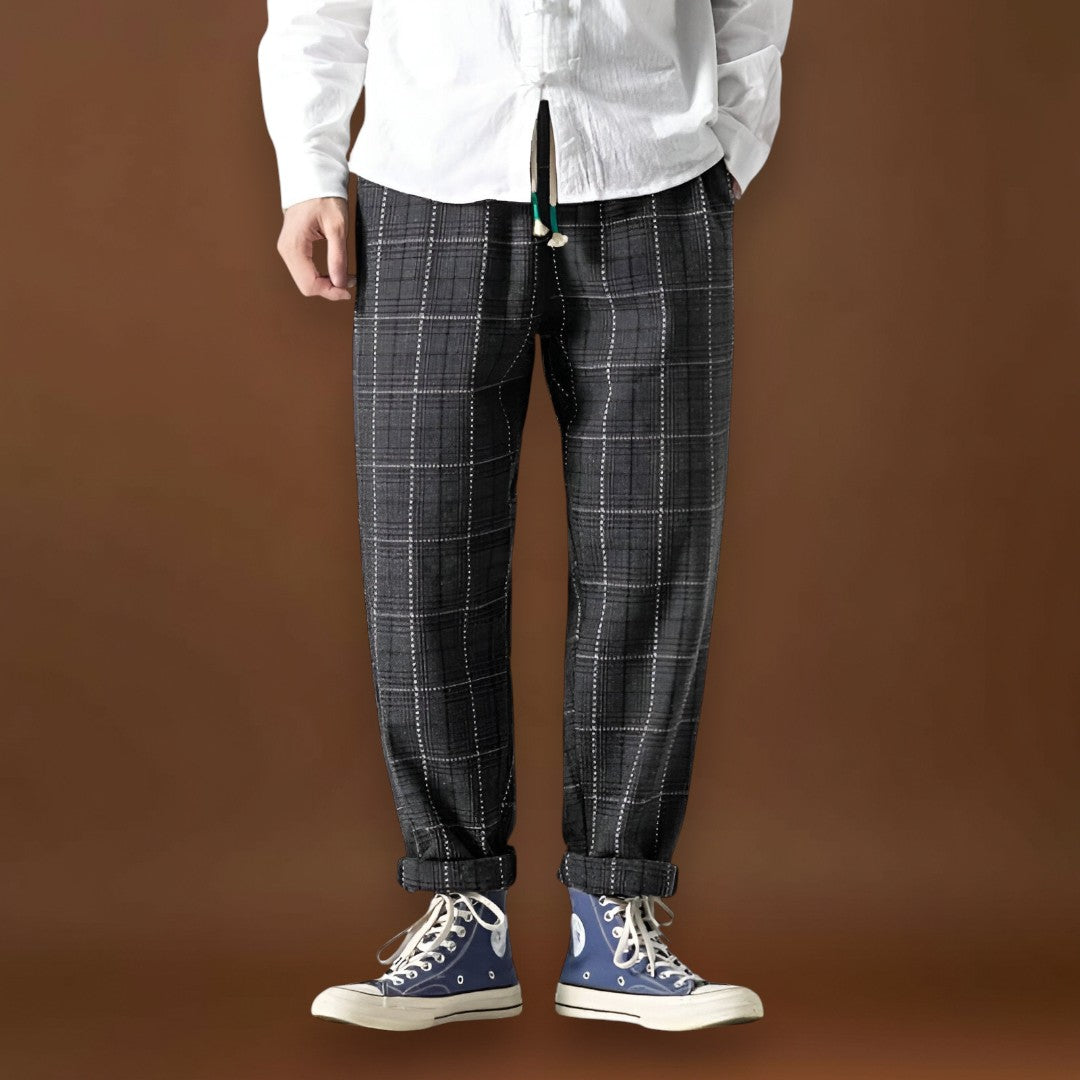 Kosei - Calças de algodão Conforto Preto