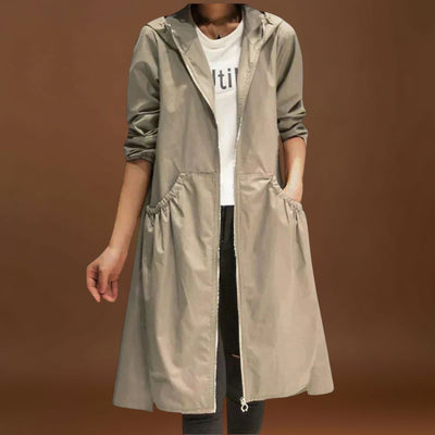 Roberta - Gabardina comprida para conforto