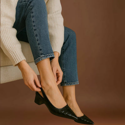 Vera – Sapatos de salto alto crocodilo