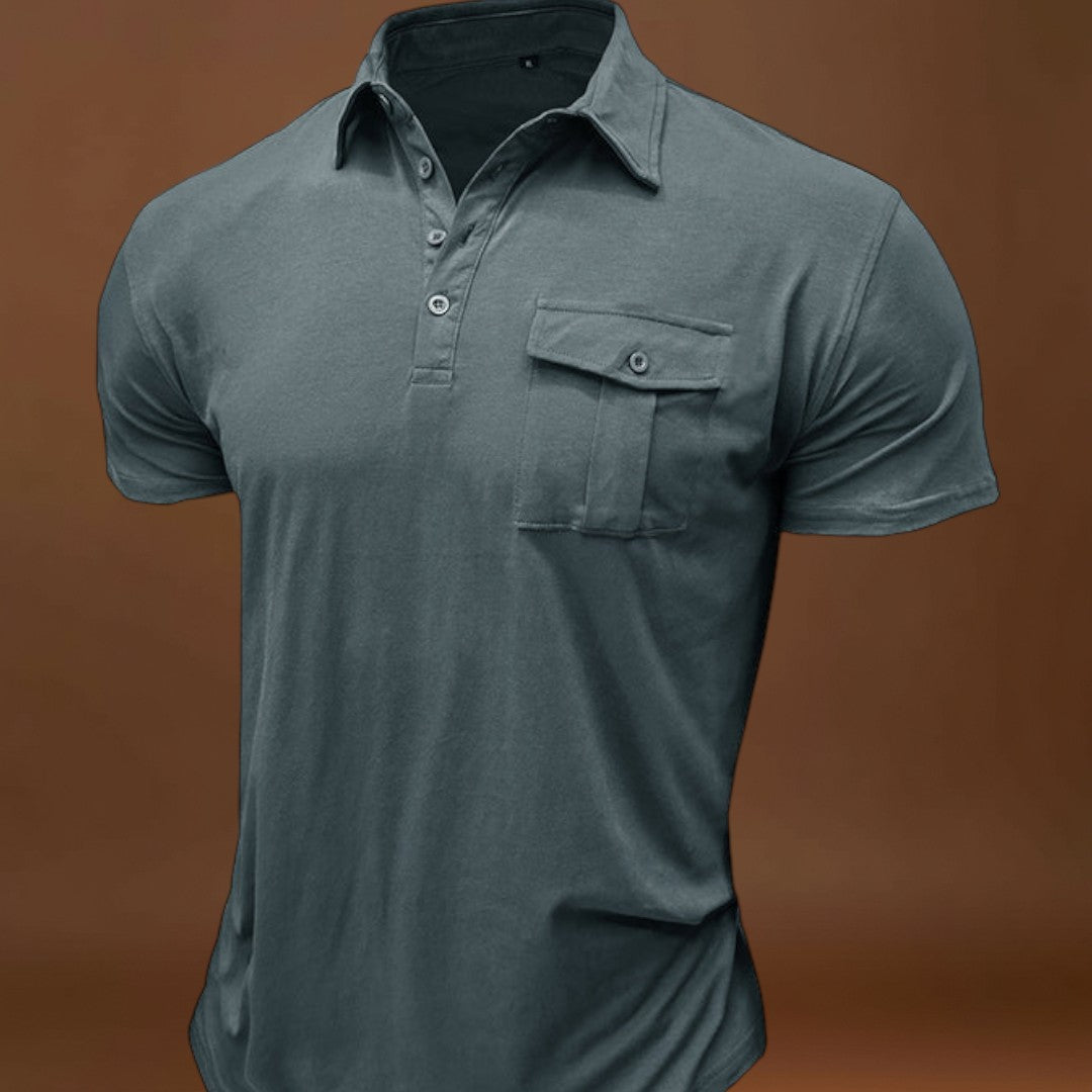 Camisa de algodão com bolsos