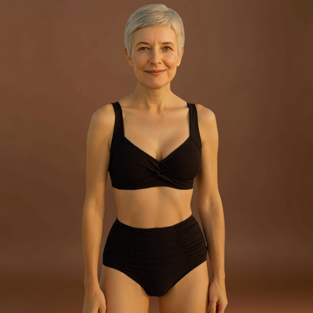 Daniela - Biquíni em tecido com pregas