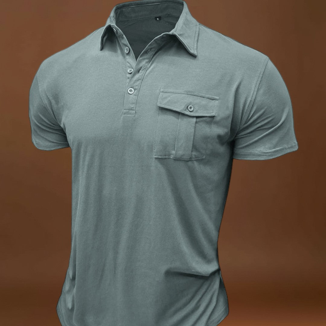 Camisa de algodão com bolsos