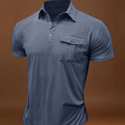 Camisa de algodão com bolsos