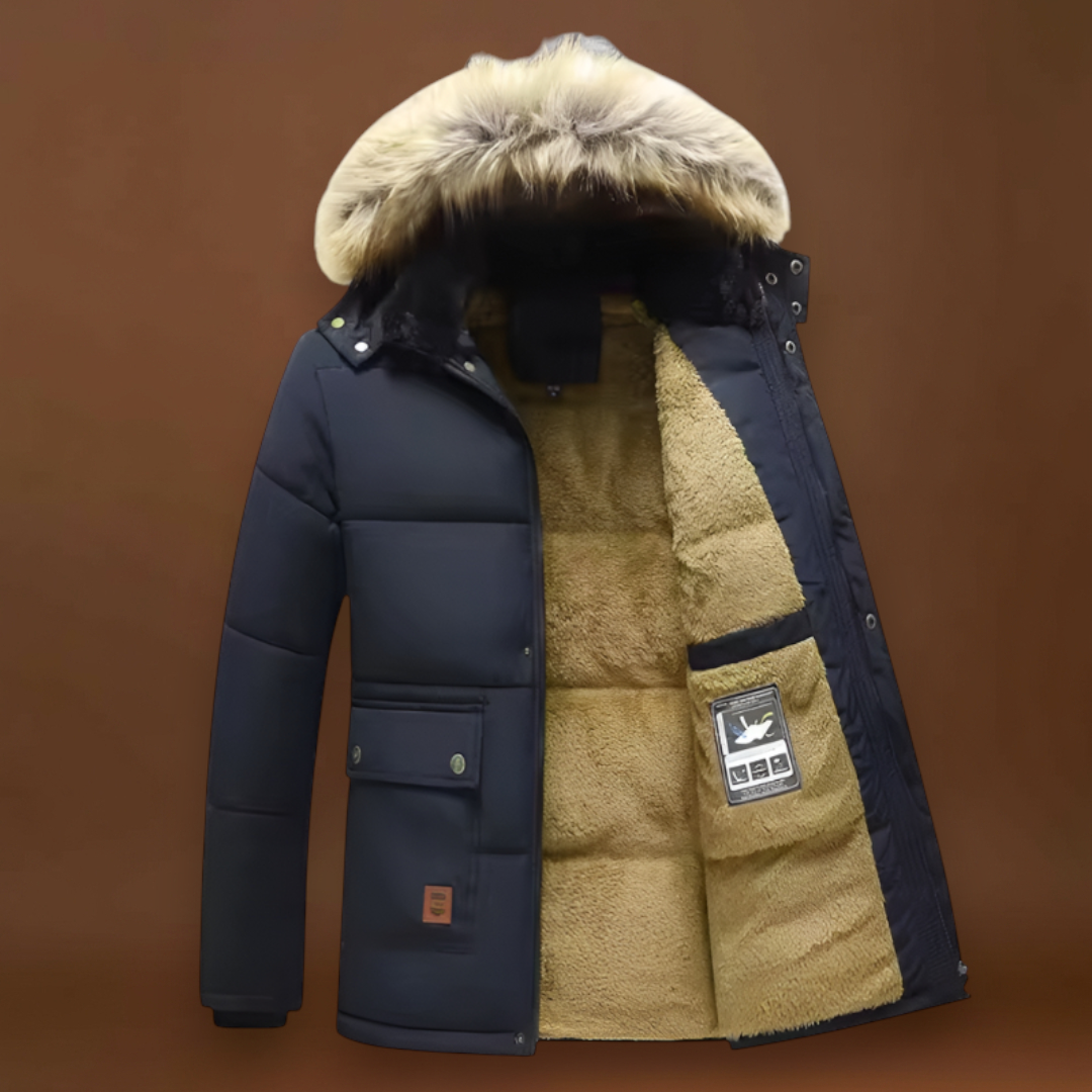 Rafael | Parka De Inverno Quente Com Capuz De Pelo