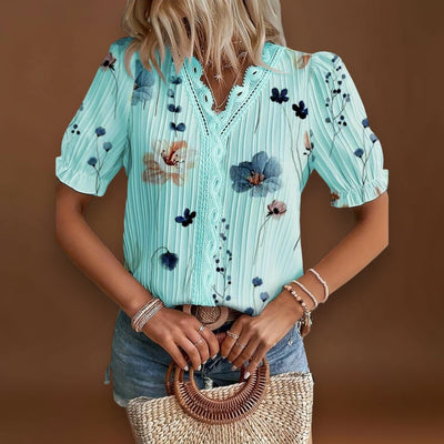 Bruna - Blusa elegante com um decote pontiagudo