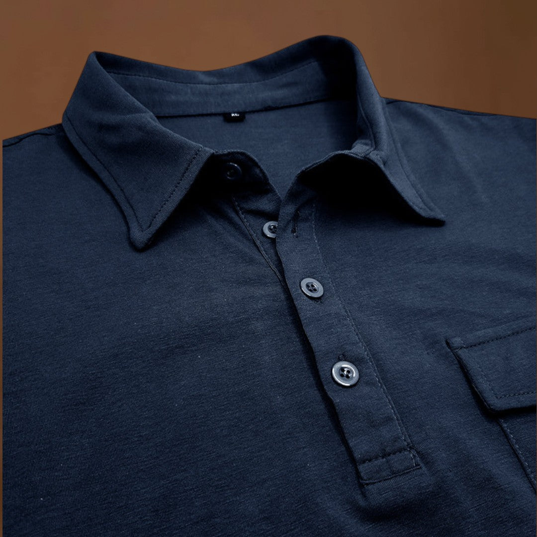 Camisa de algodão com bolsos