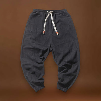 Shao - Calças harém de algodão confortáveis Vermelho