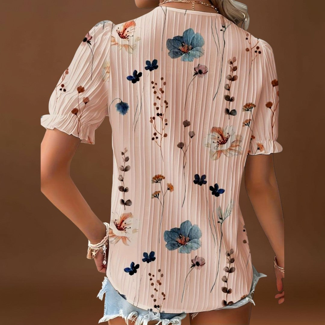 Bruna - Blusa elegante com um decote pontiagudo