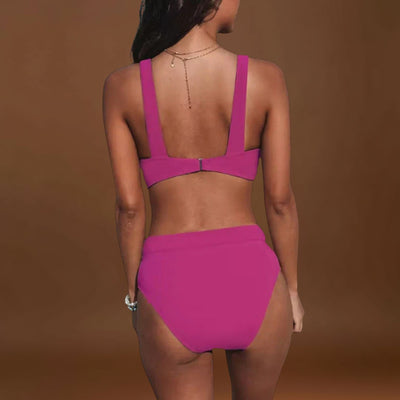 Erica - Biquini Liso de Cintura Alta