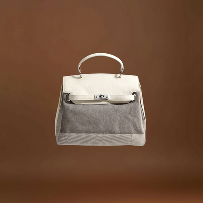 Emilia - Bolsa de lona em pele de vaca