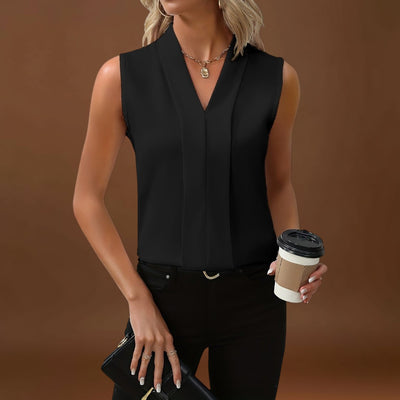 Julia - Blusa sem mangas com decote em V