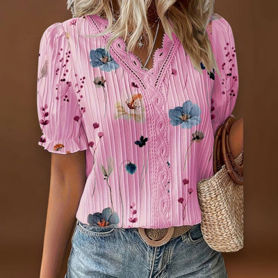 Bruna - Blusa elegante com um decote pontiagudo