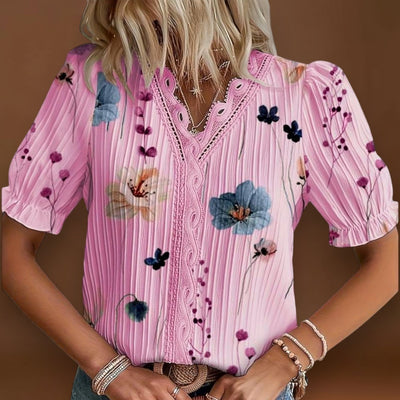 Bruna - Blusa elegante com um decote pontiagudo