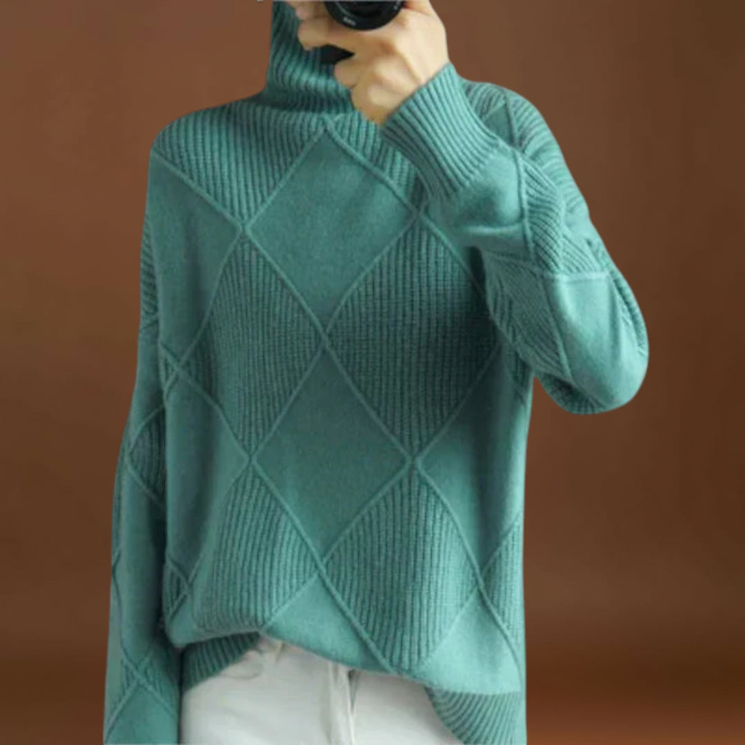 Melanie - Suéter com decote alto aconchegante