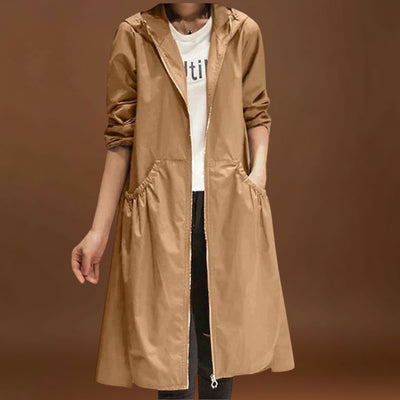 Roberta - Gabardina comprida para conforto