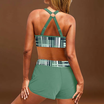 Juliana - Biquíni de cintura alta com nervuras