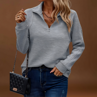 Bruna - Camisola elegante com meio fecho