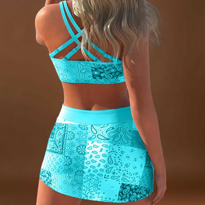 Sílvia - Biquíni com saia e laço