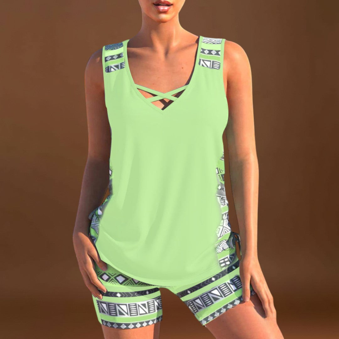 Márcia - Tankini com estampado geométrico