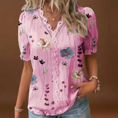 Bruna - Blusa elegante com um decote pontiagudo