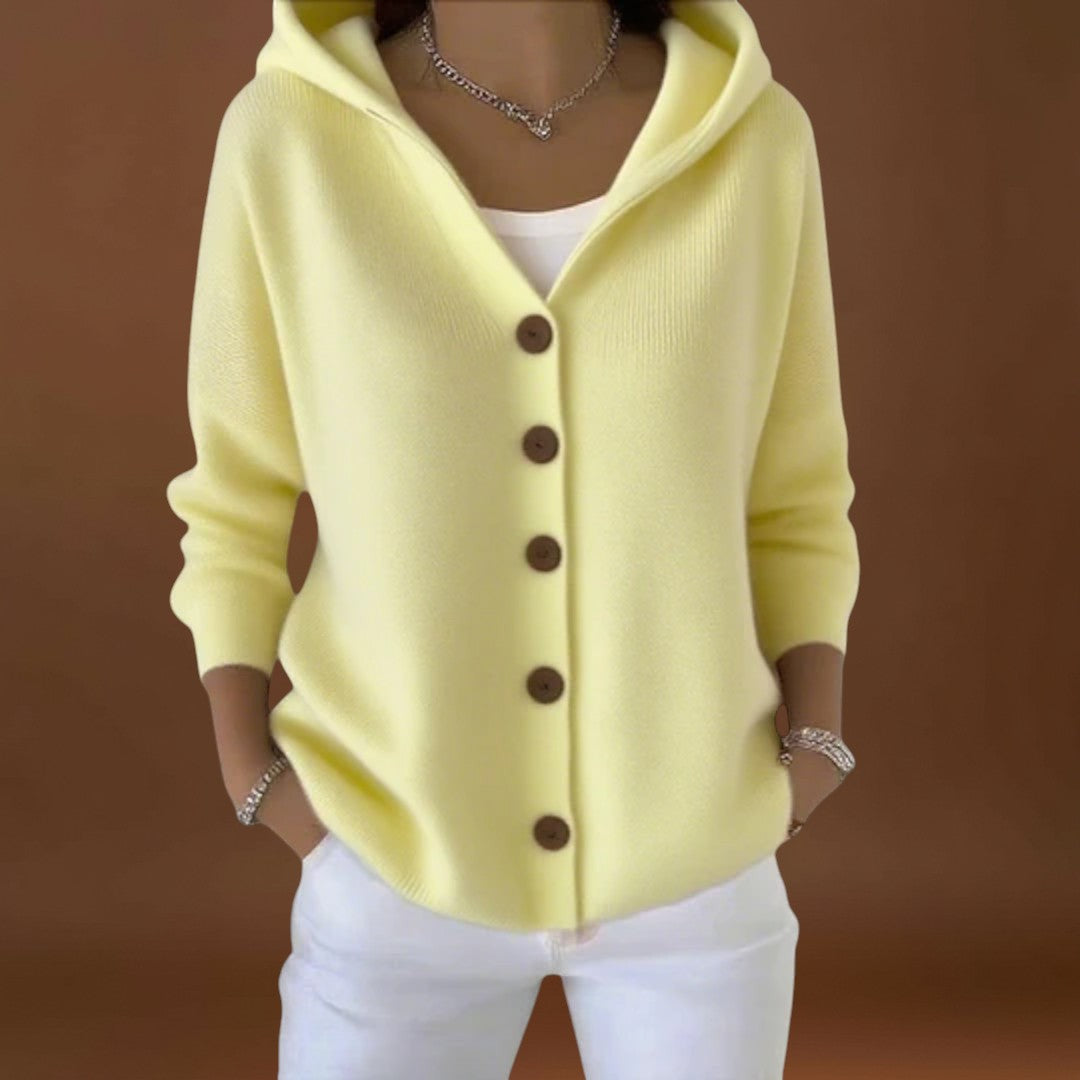 Leonor - Casaco de malha feminino em algodão