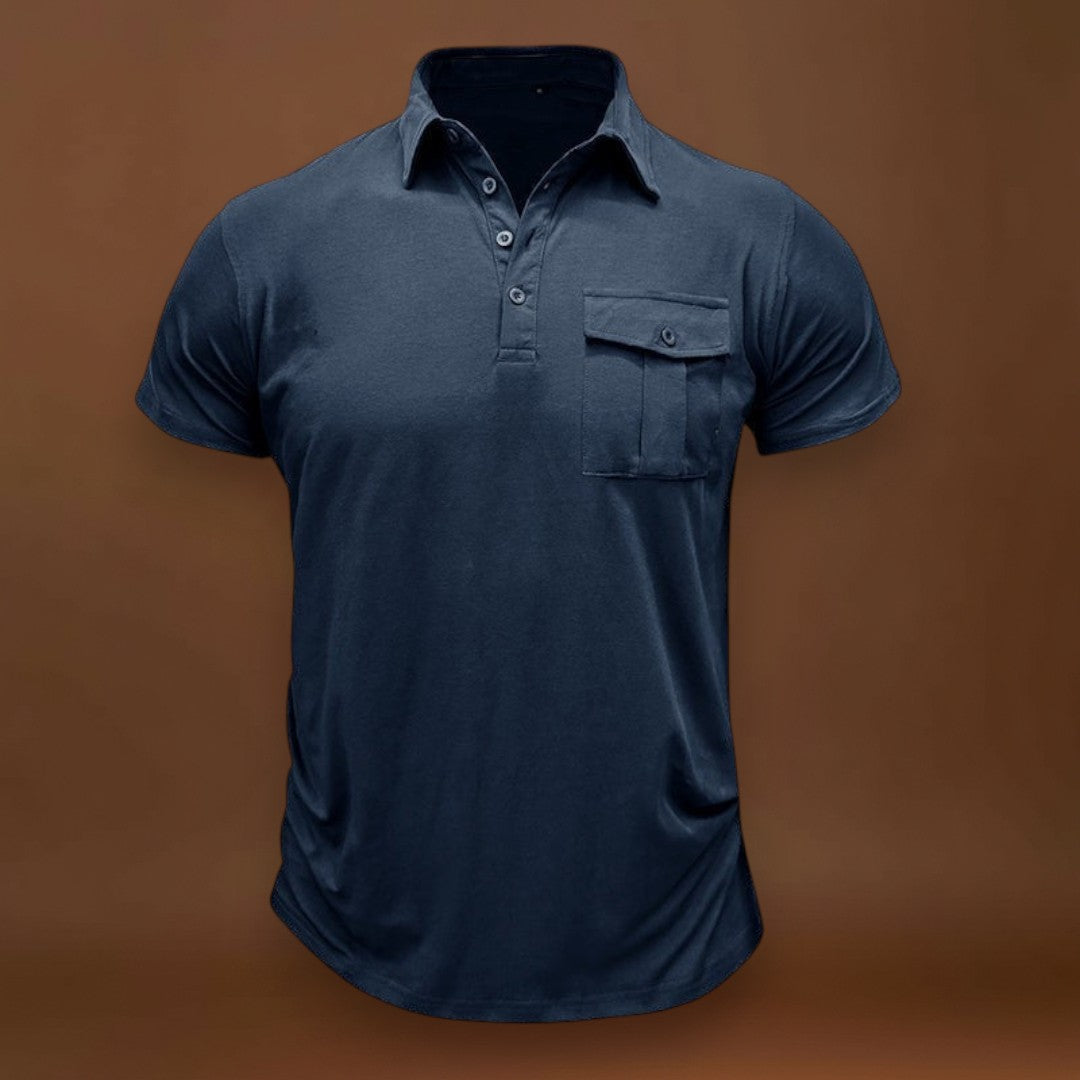 Camisa de algodão com bolsos