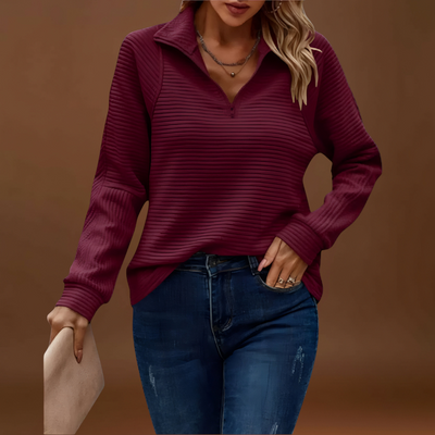 Bruna - Camisola elegante com meio fecho