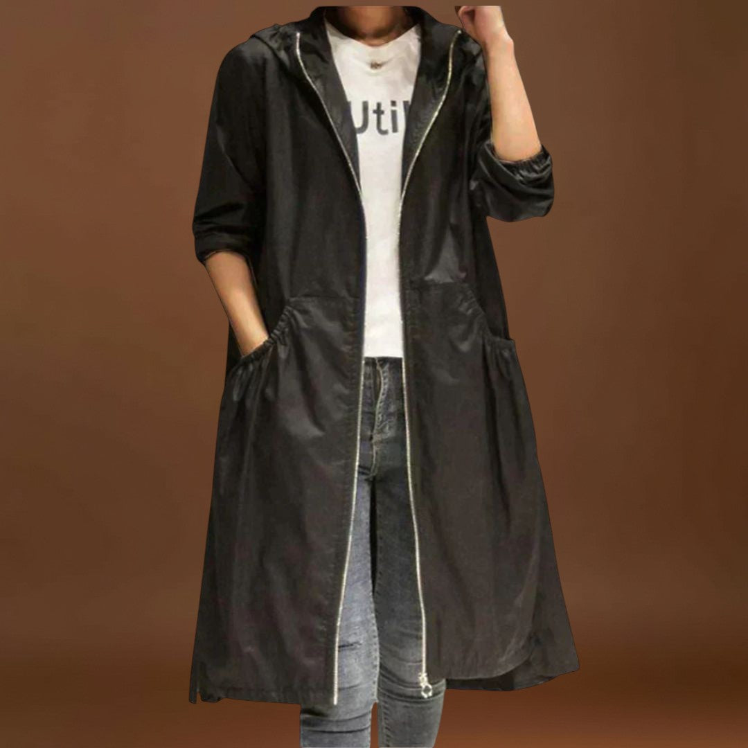 Roberta - Gabardina comprida para conforto