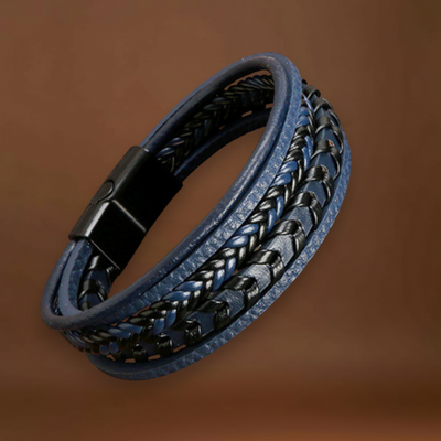 Rafael - Pulseira de Couro Trançado