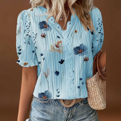 Bruna - Blusa elegante com um decote pontiagudo