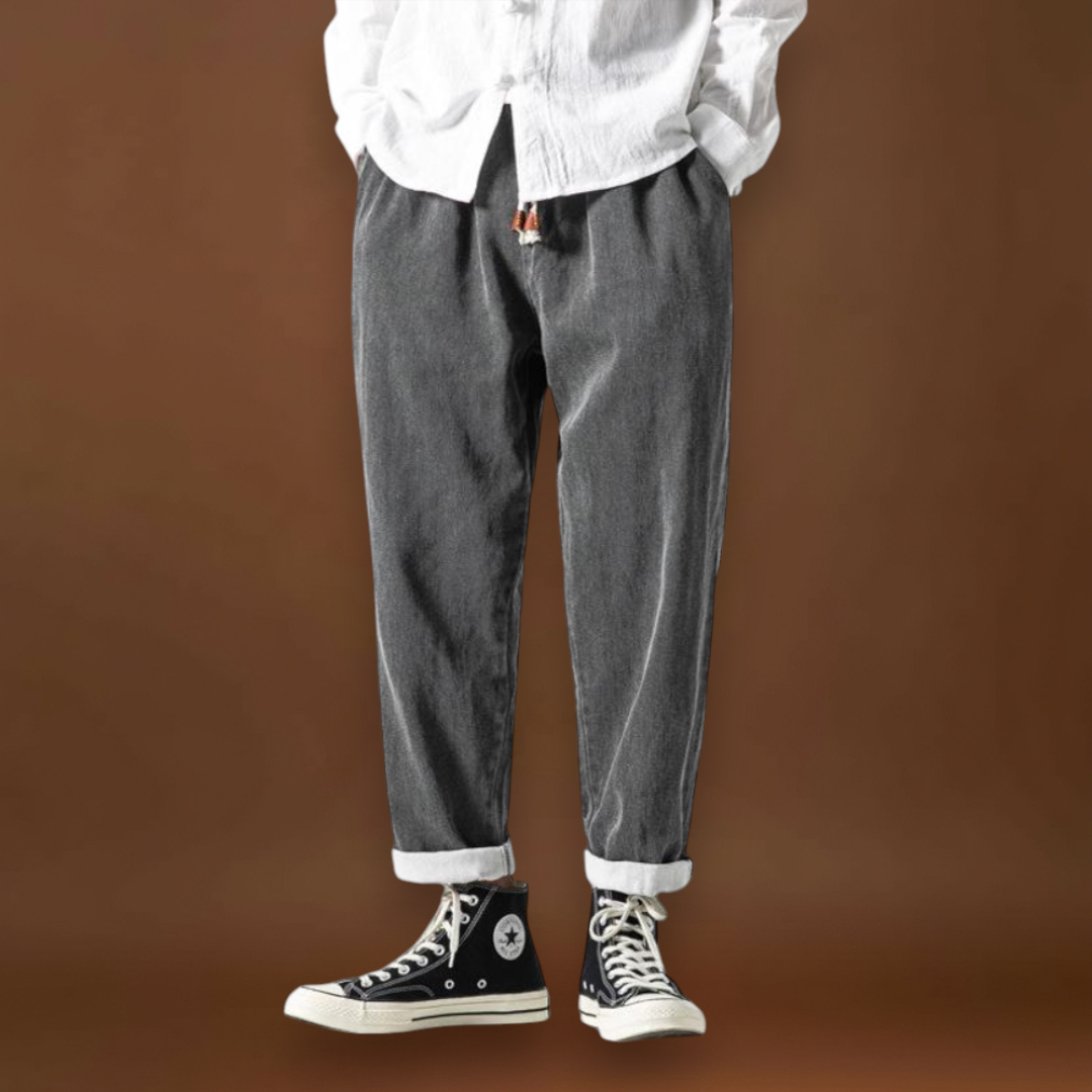 Asami - Calças de ganga confortáveis Bege