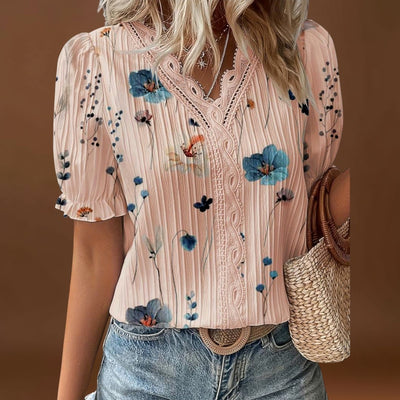 Bruna - Blusa elegante com um decote pontiagudo