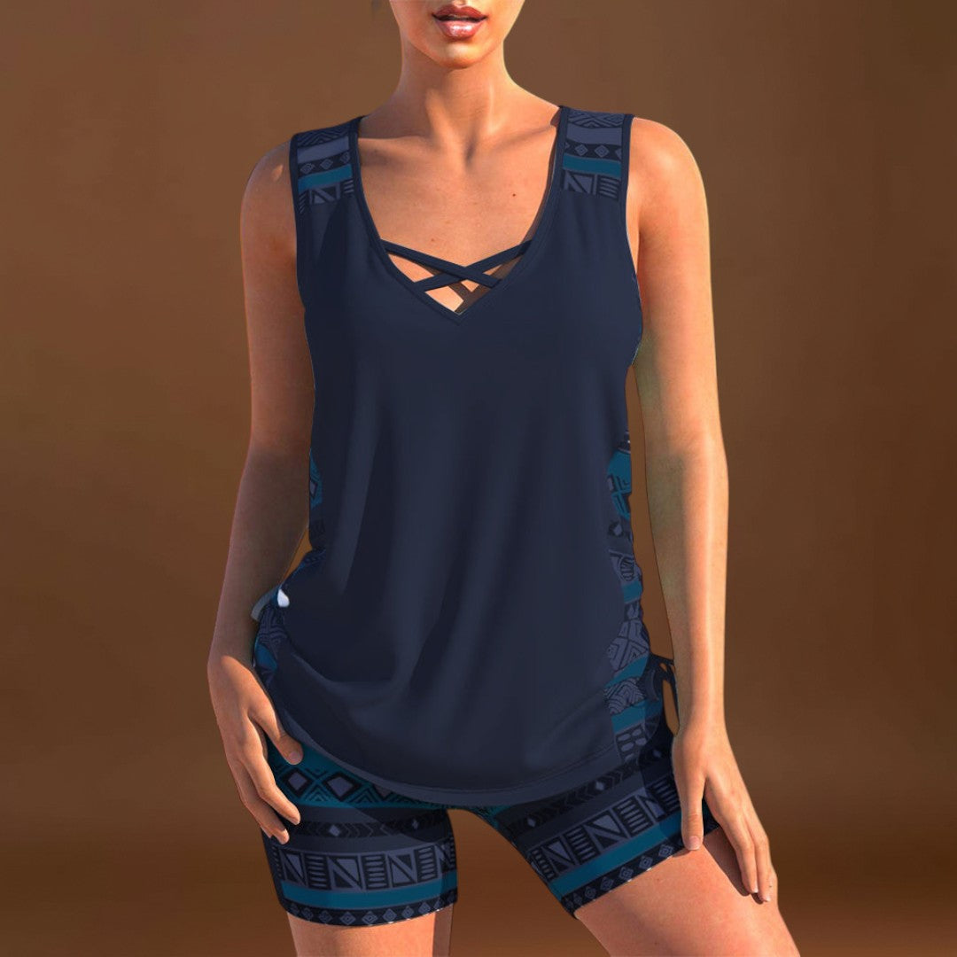 Márcia - Tankini com estampado geométrico