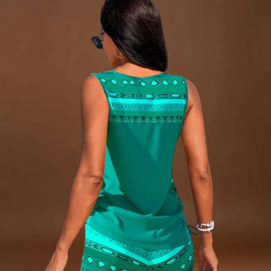 Márcia - Tankini com estampado geométrico