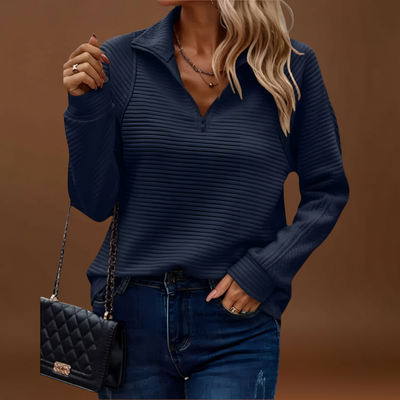 Bruna - Camisola elegante com meio fecho