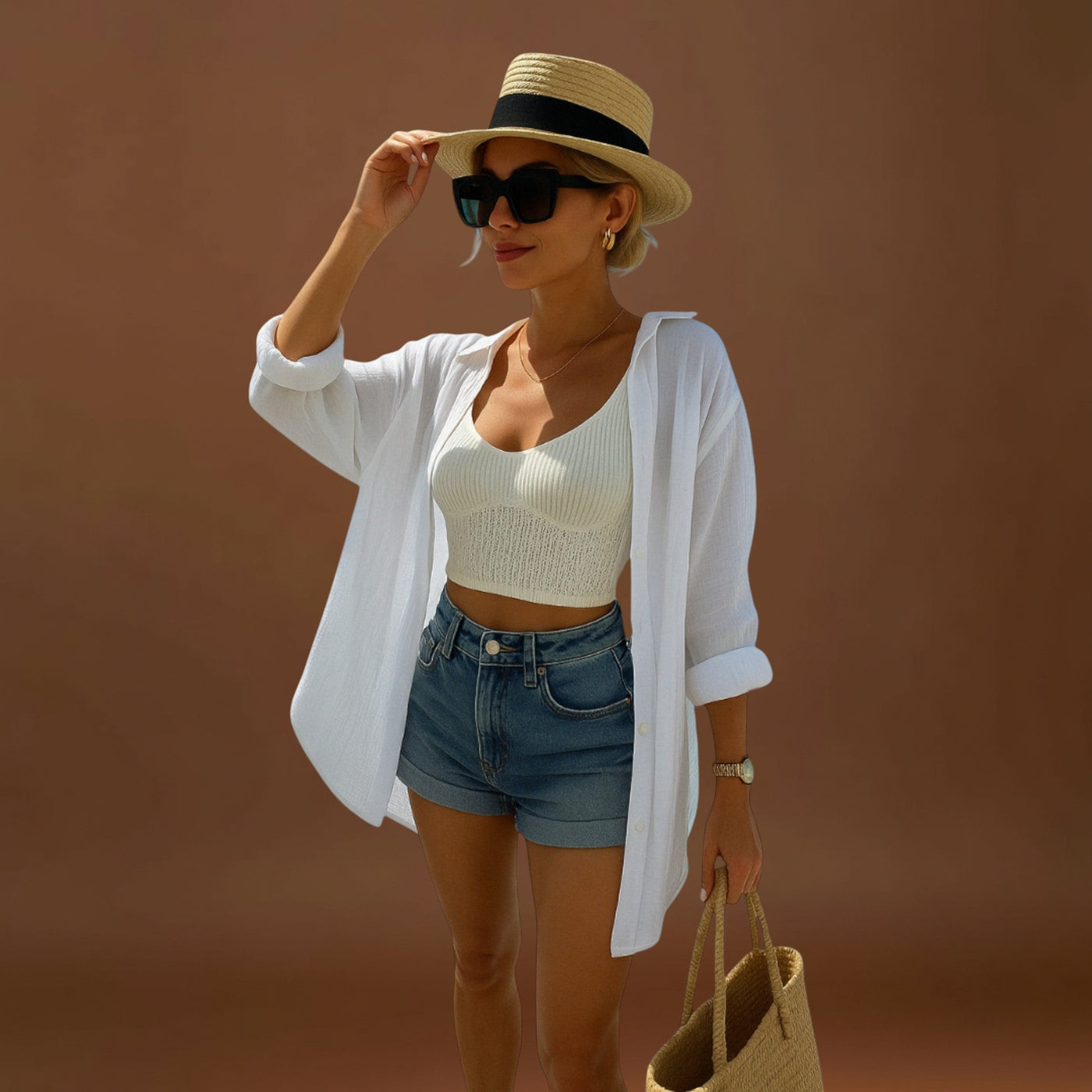 Alice - Camisa Casual Estilo Ibiza