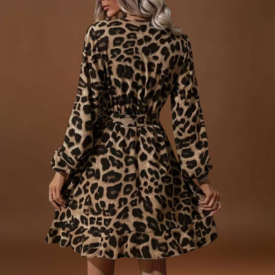 Beatriz - Vestido Curto Com Estampado Leopardo