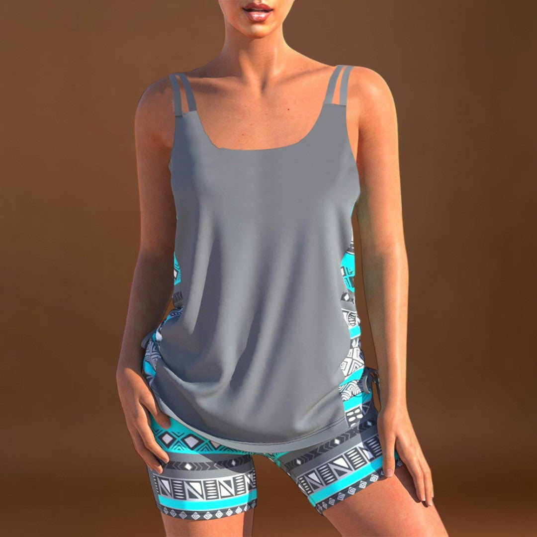 Márcia - Tankini com estampado geométrico