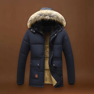 Rafael | Parka De Inverno Quente Com Capuz De Pelo