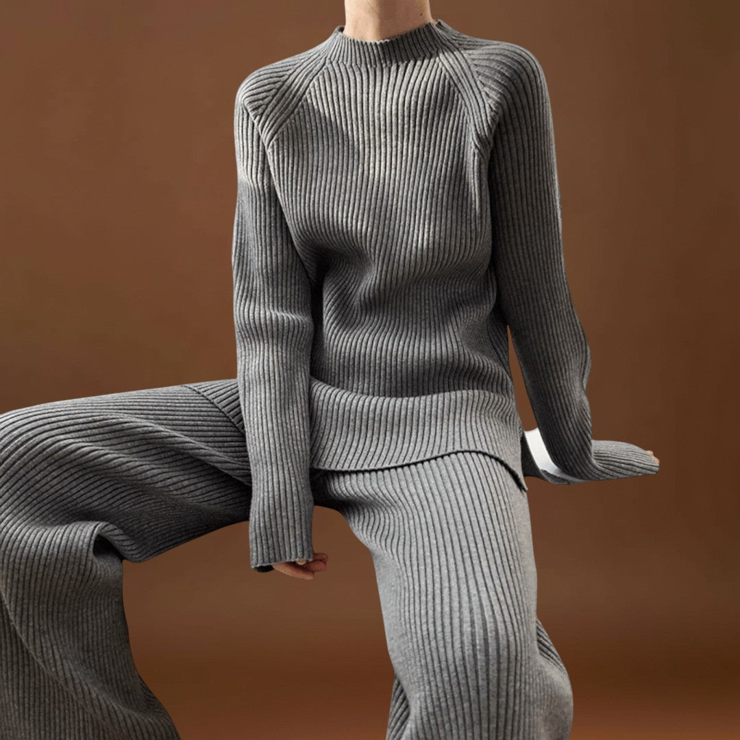 Albertina - Conjunto Cosy de Tricô Canelado de 2 Peças