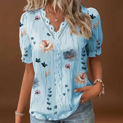 Bruna - Blusa elegante com um decote pontiagudo