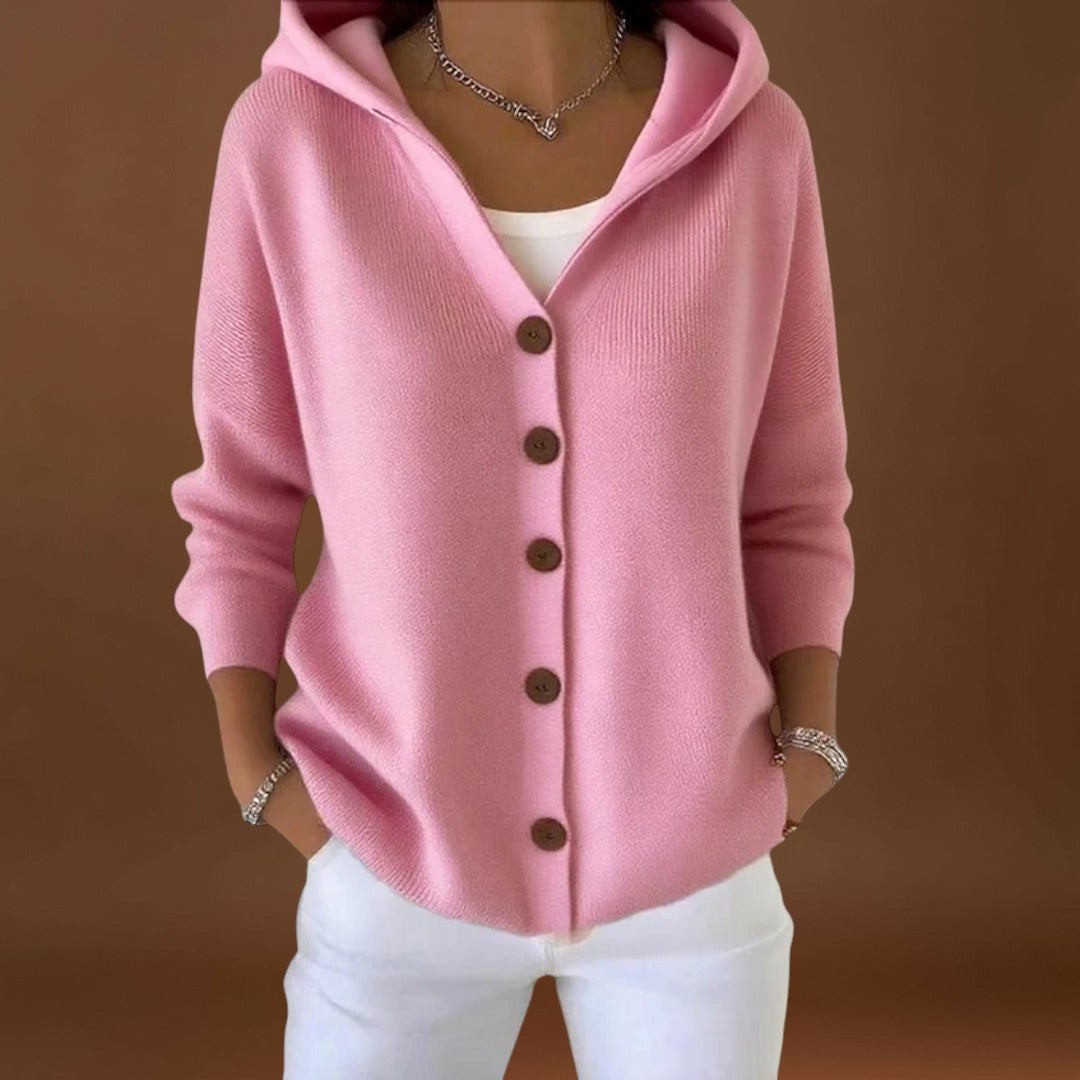 Leonor - Casaco de malha feminino em algodão