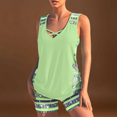 Márcia - Tankini com estampado geométrico