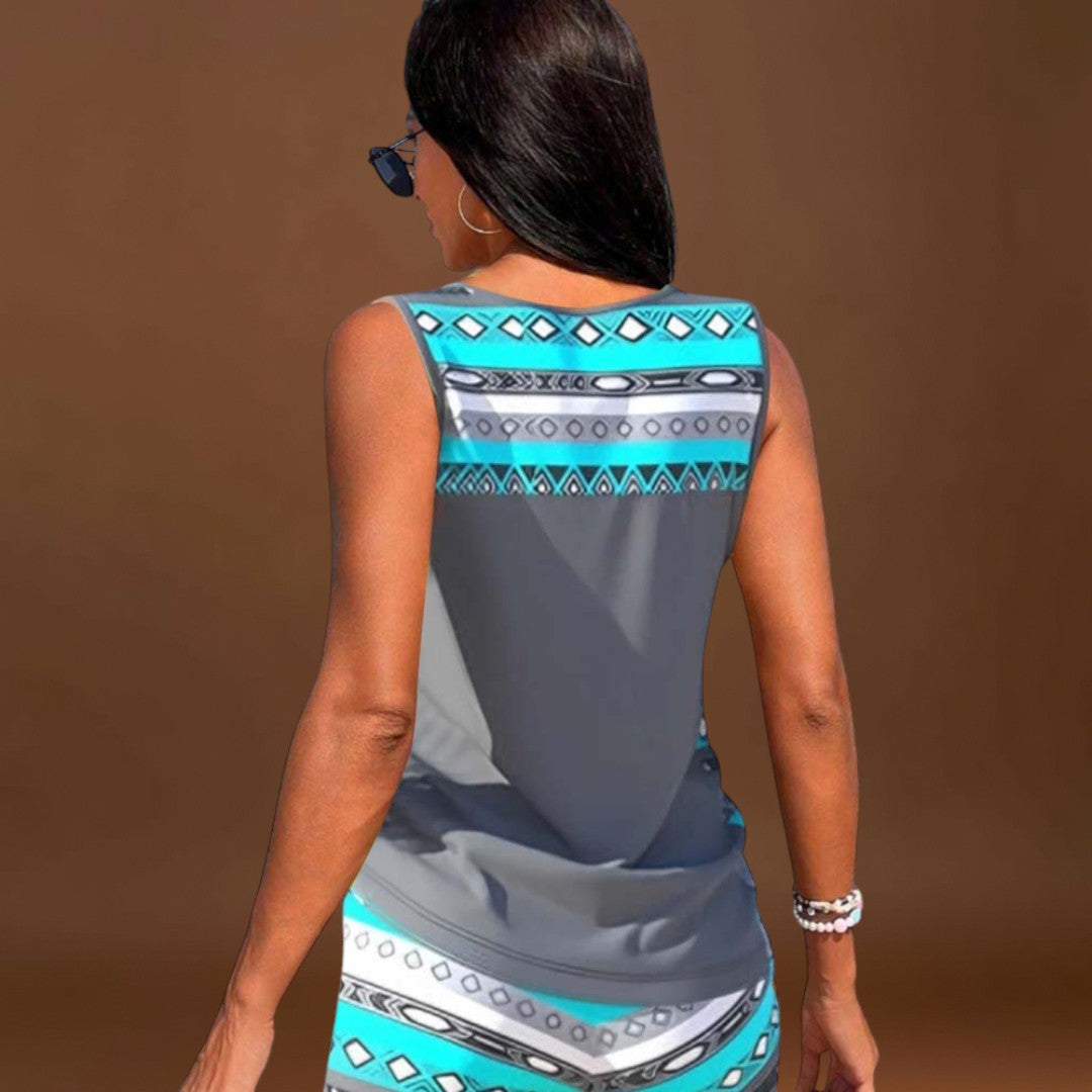 Márcia - Tankini com estampado geométrico