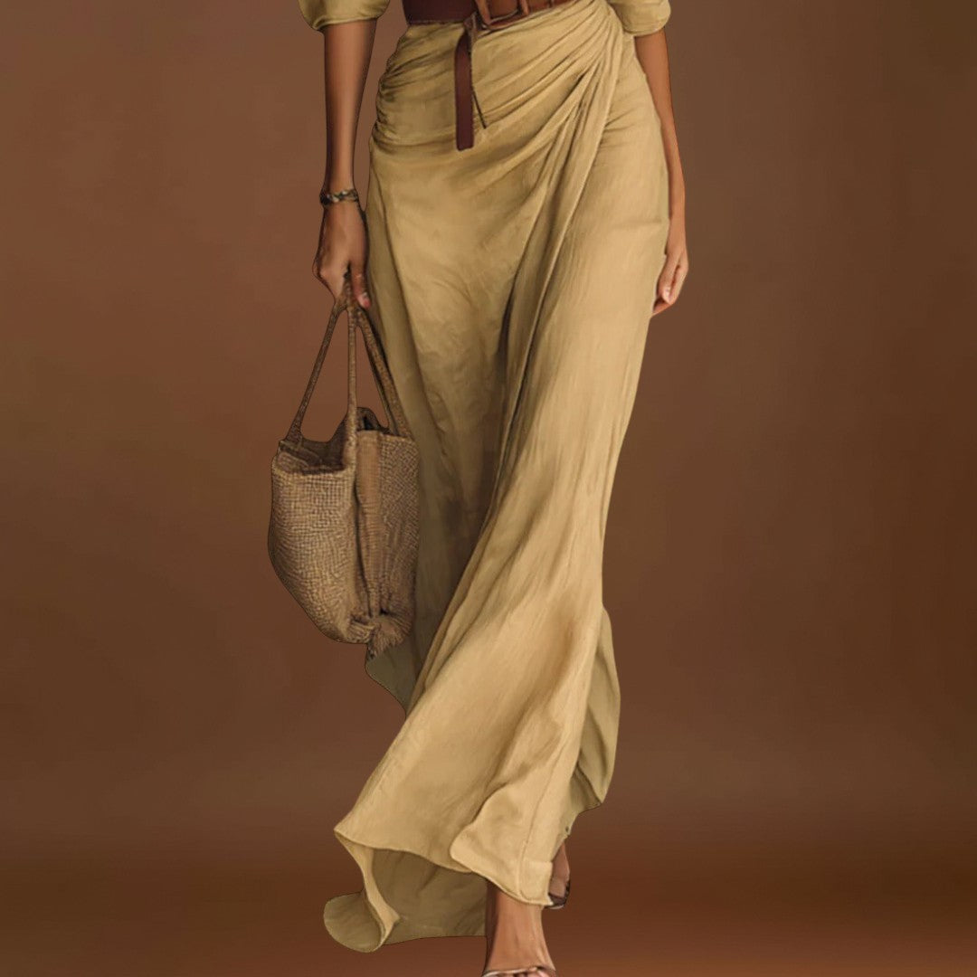 Julia - Vestido maxi justo de manga comprida