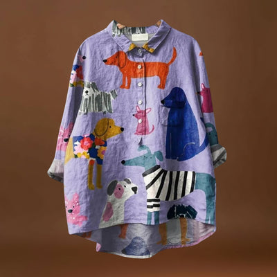 Elisabete - Camisa com padrões para senhora