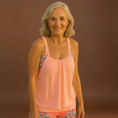 Filipa - Tankini clássico com estampado floral