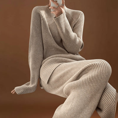 Albertina - Conjunto Cosy de Tricô Canelado de 2 Peças