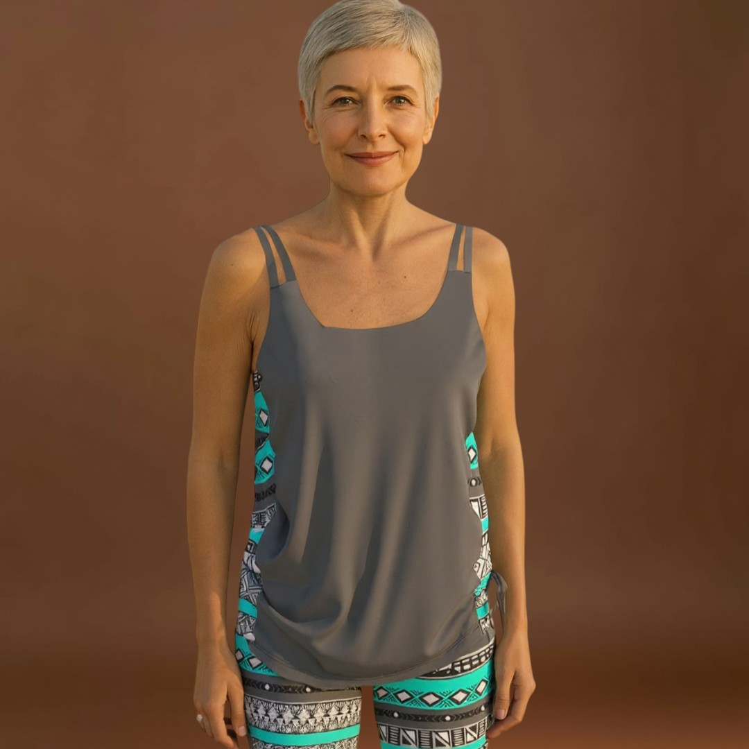 Márcia - Tankini com estampado geométrico