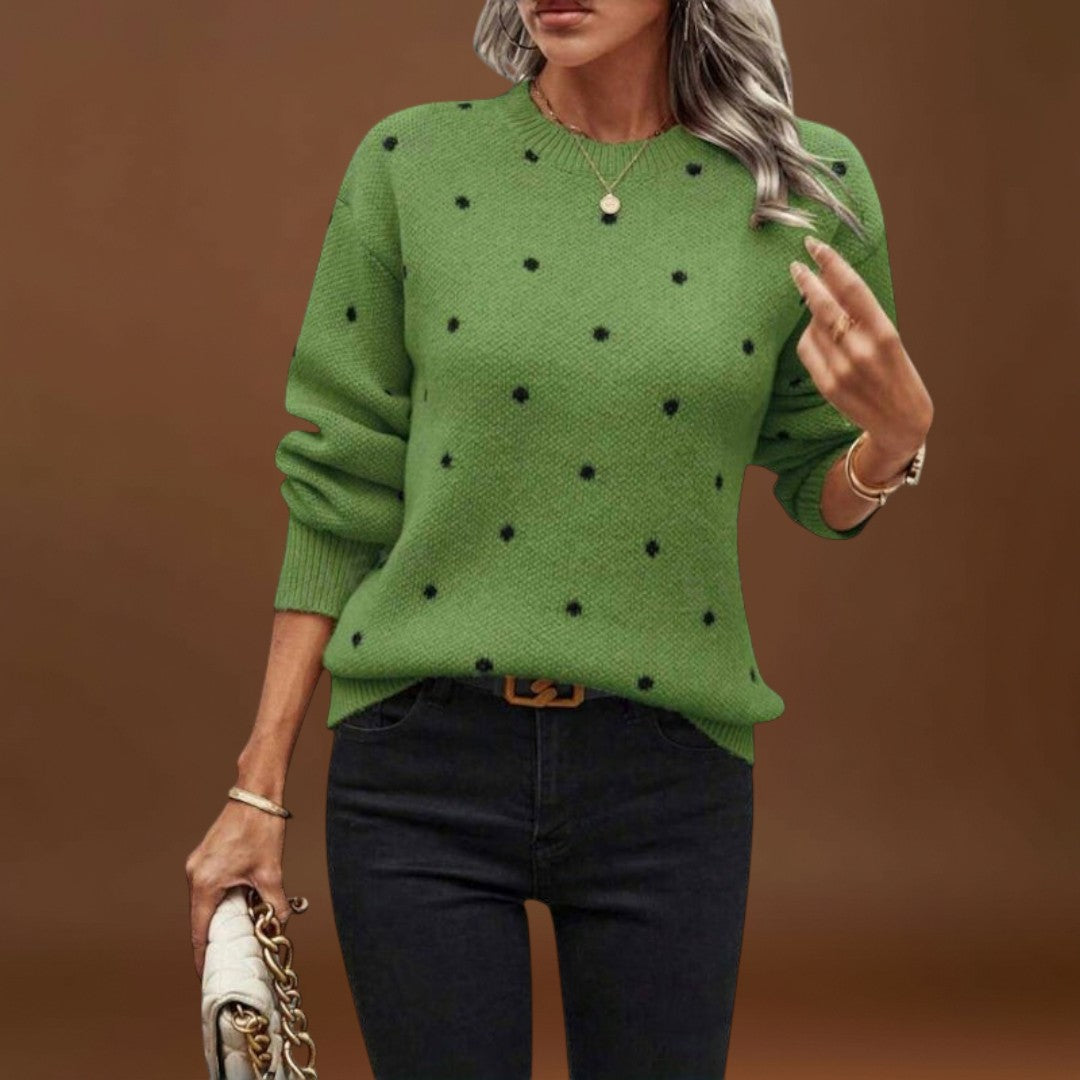 Carina - Camisola de malha com bolinhas